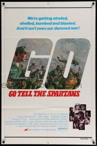 4t306 GO TELL THE SPARTANS 1sh '78 Burt Lancaster, Craig Wasson, Singer, Vietnam War!