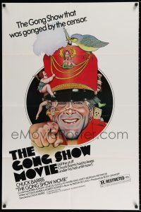 4t313 GONG SHOW MOVIE 1sh '80 all the stuff Chuck Barris had to keep under his hat, Nelson art!