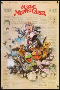 4t322 GREAT MUPPET CAPER 1sh '81 Jim Henson, Kermit the frog, great Drew Struzan artwork!