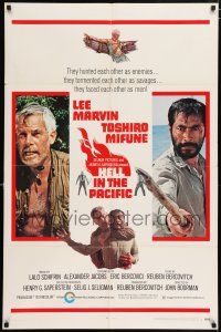 4t350 HELL IN THE PACIFIC style B 1sh '69 Lee Marvin, Toshiro Mifune, directed by John Boorman!