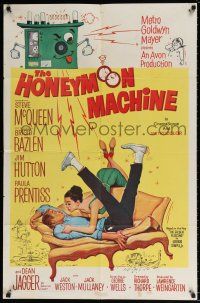 4t360 HONEYMOON MACHINE 1sh '61 young Steve McQueen has a way to cheat the casino!