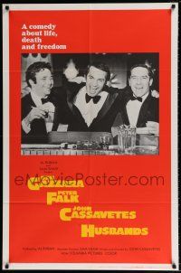4t377 HUSBANDS int'l 1sh '70 Ben Gazzara, Peter Falk & John Cassavetes in tuxedos at bar!