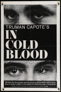 4t392 IN COLD BLOOD 1sh '68 Richard Brooks directed, Robert Blake, from novel by Truman Capote!