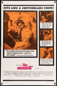 4t396 INCIDENT 1sh '68 Beau Bridges, Brock Peters, film debut of Martin Sheen!