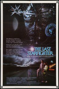 4t443 LAST STARFIGHTER 1sh '84 Lance Guest, great sci-fi art by C.D. de Mar!