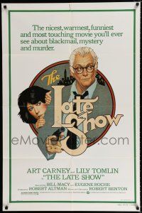 4t445 LATE SHOW 1sh '77 great artwork of Art Carney & Lily Tomlin by Richard Amsel!