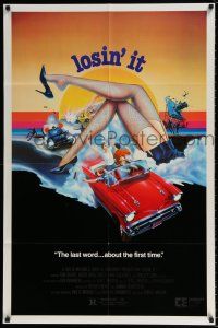 4t474 LOSIN' IT 1sh '83 young Tom Cruise, cool different sexy artwork of legs & car!