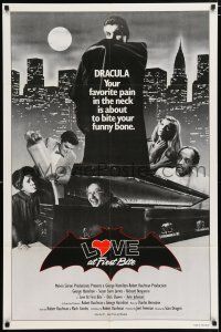 4t478 LOVE AT FIRST BITE int'l 1sh '79 AIP, wacky vampire image of George Hamilton as Dracula!