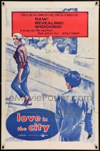 4t480 LOVE IN THE CITY 1sh '55 Michelangelo Antonioni & Federico Fellini's L'Amore in Citta!