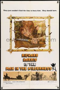 4t504 MAN IN THE WILDERNESS 1sh '71 they hoped Richard Harris was dead, John Huston!