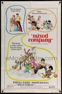 4t556 MIXED COMPANY style A 1sh '74 Barbara Harris, Frank Frazetta art from interracial comedy!