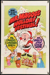 4t581 MR. MAGOO'S CHRISTMAS CAROL/MR. MAGOO'S LITTLE SNOW WHITE 1sh '70 great cartoon artwork!