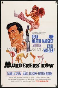 4t589 MURDERERS' ROW 1sh '66 art of spy Dean Martin as Matt Helm & sexy Ann-Margret by McGinnis!
