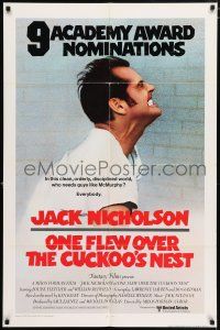 4t660 ONE FLEW OVER THE CUCKOO'S NEST style B int'l 1sh '75 different image of Jack Nicholson!