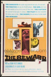 4t733 REWARD 1sh '65 Max Von Sydow, Yvette Mimieux, greed burst upon the desert like a bullet!