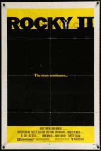 4t748 ROCKY II 1sh '79 Carl Weathers, Sylvester Stallone boxing sequel, the story continues!