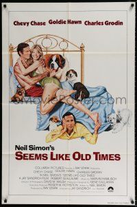4t776 SEEMS LIKE OLD TIMES int'l 1sh '80 Chevy Chase, Goldie Hawn & classic movie couples!