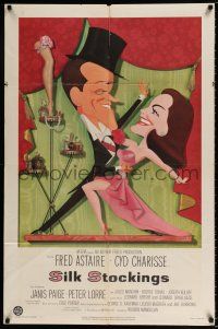 4t794 SILK STOCKINGS 1sh '57 art of Fred Astaire & Cyd Charisse by Jacques Kapralik!