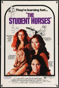 4t837 STUDENT NURSES 1sh '70 ultra sexy hospital gals who are learning fast!