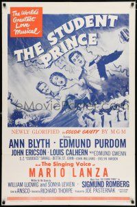 4t838 STUDENT PRINCE 1sh R62 art of pretty Ann Blyth & Edmund Purdom, romantic musical!