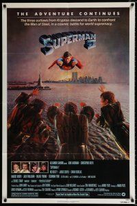 4t848 SUPERMAN II 1sh '81 Christopher Reeve, Terence Stamp, battle over New York City!
