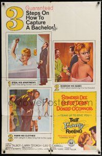 4t876 THAT FUNNY FEELING 1sh '65 sexy naked Sandra Dee in tub, Bobby Darin, Donald O'Connor