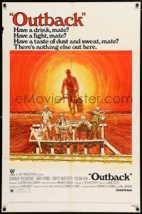 4t937 WAKE IN FRIGHT 1sh '71 tough Australian Outback classic, have a drink, have a fight!