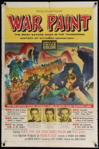 4t941 WAR PAINT 1sh '53 Robert Stack, Joan Taylor, filmed in Death Valley National Park!