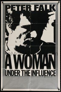 4t978 WOMAN UNDER THE INFLUENCE 1sh '74 John Cassavetes, close-up of Peter Falk!