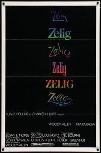 4t995 ZELIG 1sh '83 Mia Farrow, John Buckwalter, wacky Woody Allen directed mockumentary!