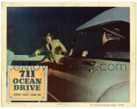 4w189 711 OCEAN DRIVE LC #5 '50 cool image of scared man about to get run over by a car!