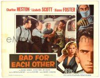 4w239 BAD FOR EACH OTHER LC '53 Charlton Heston looks at wounded Arthur Franz in ambulance!