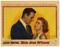 4w261 BIG JIM McLAIN LC #5 '52 romantic c/u of John Wayne & Nancy Olson, filmed in Oahu Hawaii!