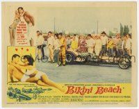 4w267 BIKINI BEACH LC #5 '64 Frankie Avalon, Annette Funicello & other teens by cool dragster!