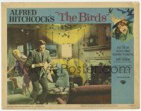 4w270 BIRDS LC #7 '63 Alfred Hitchcock, Rod Taylor & Tippi Hedren attacked inside house!