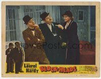 4w275 BLOCK-HEADS LC #5 R47 Minna Gombell chews out unfazed Stan Laurel & Oliver Hardy!