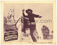 4w301 BUCKAROO FROM POWDER RIVER LC '47 Charles Starrett as the Durango Kid wearing mask by horse!