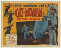4w325 CAT-WOMEN OF THE MOON LC '53 astronaut Sonny Tufts standing by spaceship on alien planet!
