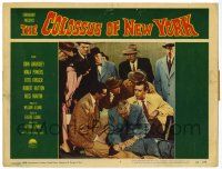4w346 COLOSSUS OF NEW YORK LC #1 '58 people crowd around unconscious man laying on the ground!