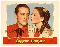 4w356 COPPER CANYON LC #2 '50 best super close up of Ray Milland & sexy Hedy Lamarr!