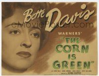 4w030 CORN IS GREEN TC '45 Bette Davis lives in a Welsh mining town, from the stage play!