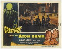 4w360 CREATURE WITH THE ATOM BRAIN LC '55 police & Marines w/guns face down zombie gangsters!