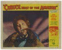 4w375 CURUCU, BEAST OF THE AMAZON LC #6 '56 best c/u of monster's claw attacking Beverly Garland!