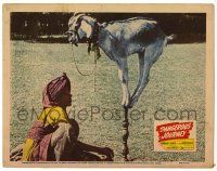 4w380 DANGEROUS JOURNEY LC '44 wild image of goat balancing on a pole by native woman!