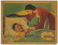 4w468 FIRST LADY LC '37 beautiful Kay Francis looks lovingly at Preston Foster asleep in bed!