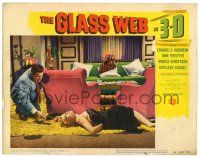 4w509 GLASS WEB LC #6 '53 John Forsythe finds half-clad Marcia Henderson on the floor in 3-D!