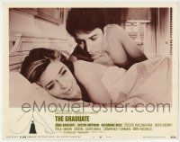 4w523 GRADUATE Embassy pre-Awards LC #3 '68 classic c/u of Dustin Hoffman & Anne Bancroft in bed!