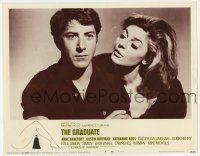 4w524 GRADUATE Embassy pre-Awards LC #4 '68 sexy Anne Bancroft looks at perplexed Dustin Hoffman!