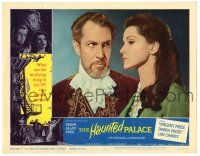 4w548 HAUNTED PALACE LC #2 '63 best close up of Vincent Price staring at beautiful Debra Paget!