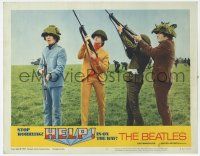 4w556 HELP LC #2 '65 The Beatles, John, Paul, George & Ringo with helmets & rifles!